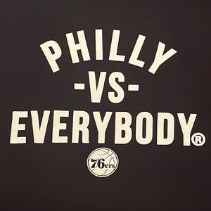 76ers Philly vs Everybody Men's Large Fanatics T-shirt